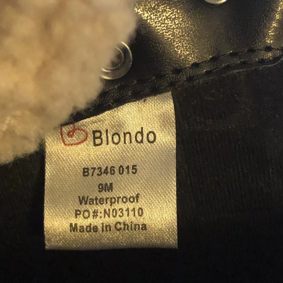 Blondo Womens DEVIN Waterproof Winter Ankle Boots Size 9 Black Suede Faux Fur - Picture 8 of 9